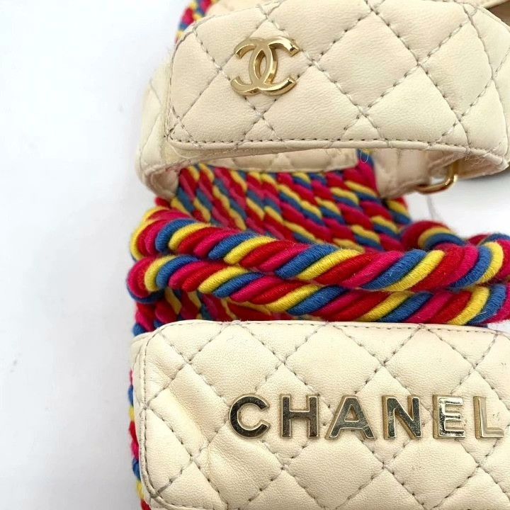Chanel Chanel Beige Diamond Quilted Casual Slippers Size US 7 / IT 37 - 6 Thumbnail