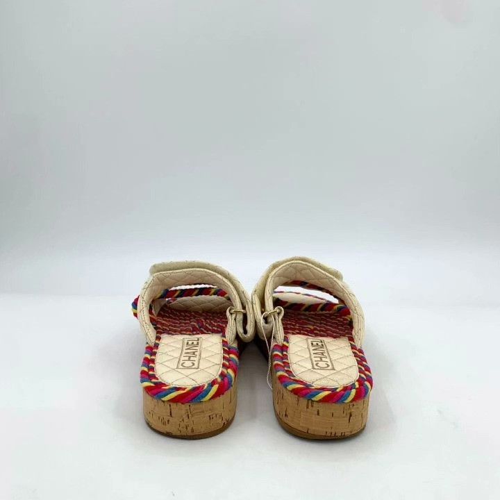 Chanel Chanel Beige Diamond Quilted Casual Slippers Size US 7 / IT 37 - 4 Thumbnail