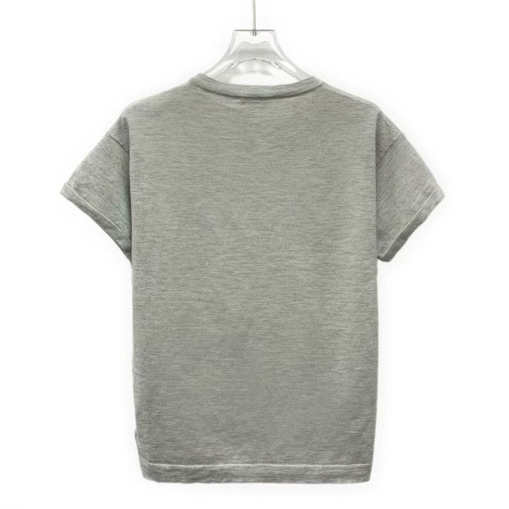 Brunello Cucinelli Brunello Cucinelli Gray Cashmere Short Sleeve T-shirt Size S / US 4 / IT 40 - 2 Thumbnail