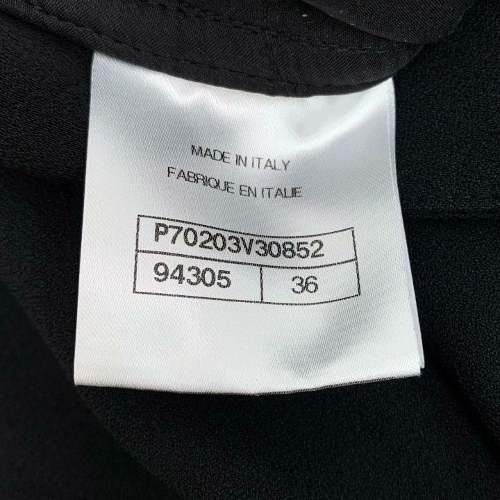 Chanel Chanel Black Logo Wide-Leg Pants Size 36" / US 14 / IT 50 - 7 Thumbnail
