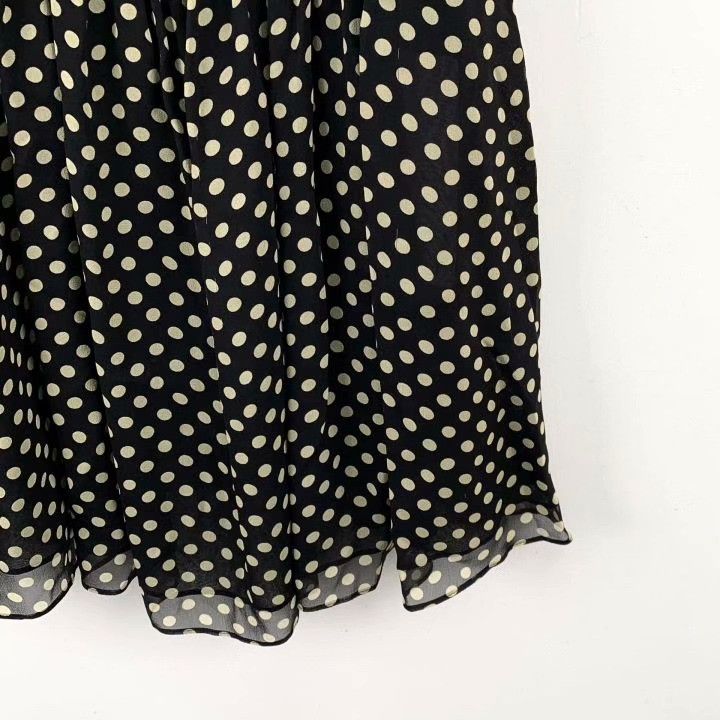 Celine Celine 2022 Black Polka Dot Silk Dress Size S / US 4 / IT 40 - 4 Thumbnail
