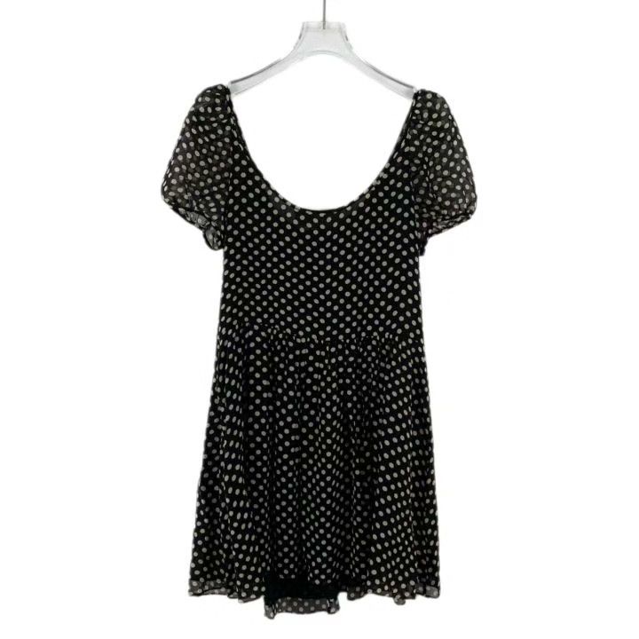 Celine Celine 2022 Black Polka Dot Silk Dress Size S / US 4 / IT 40 - 2 Thumbnail