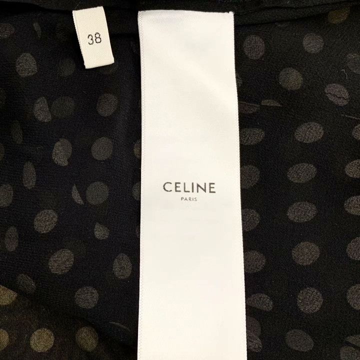 Celine Celine 2022 Black Polka Dot Silk Dress Size S / US 4 / IT 40 - 6 Thumbnail