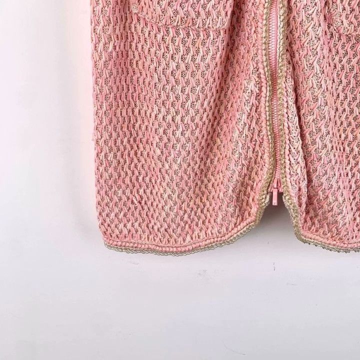 Chanel Chanel Circuit Collection Pink Knit Skirt Size 38" / US 16 / IT 52 - 4 Thumbnail