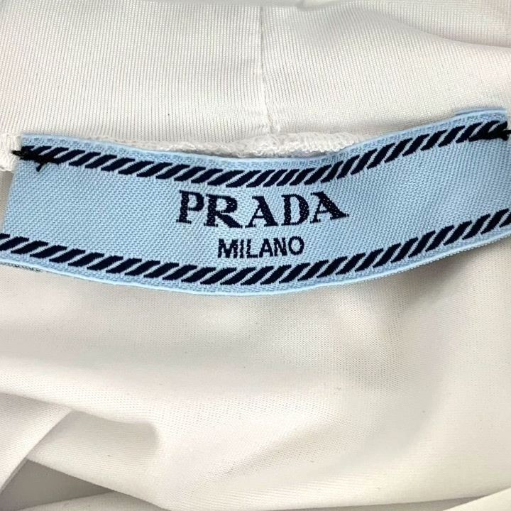 Prada Prada 2022 White Triangle Logo Turtleneck T-Shirt Size S / US 4 / IT 40 - 6 Thumbnail