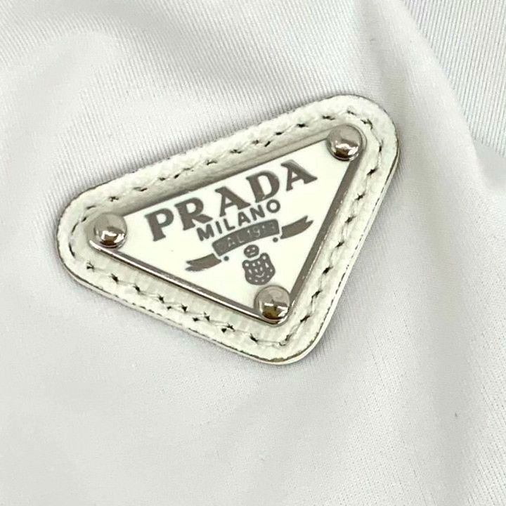 Prada Prada 2022 White Triangle Logo Turtleneck T-Shirt Size S / US 4 / IT 40 - 5 Thumbnail