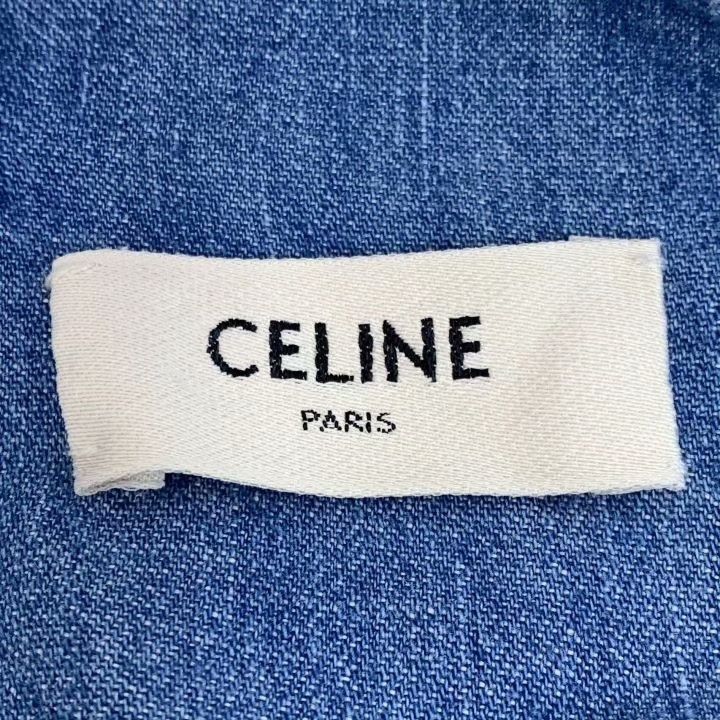 Celine Celine Blue Ruffled Bow Cotton Cami Dress Size S / US 4 / IT 40 - 5 Thumbnail