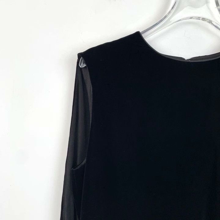 Saint Laurent Paris Saint Laurent Black Velvet Sleeveless Dress Size S / US 4 / IT 40 - 3 Thumbnail