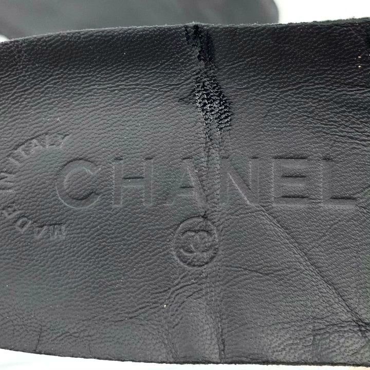 Chanel Chanel Black Lace-Up Sporty Knee-High Boots Size US 7 / IT 37 - 7 Thumbnail
