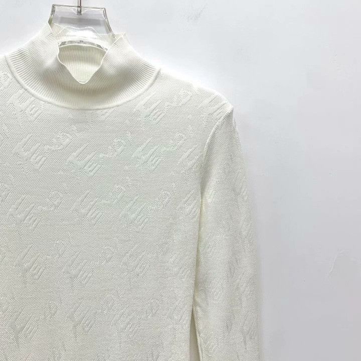 Fendi Fendi White Jacquard Cotton Turtleneck Dress Size S / US 4 / IT 40 - 3 Thumbnail