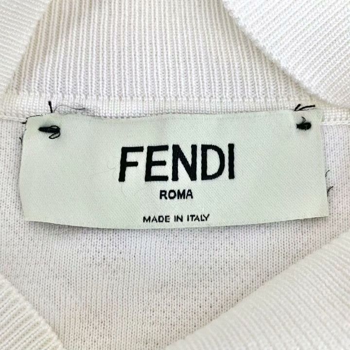 Fendi Fendi White Jacquard Cotton Turtleneck Dress Size S / US 4 / IT 40 - 5 Thumbnail
