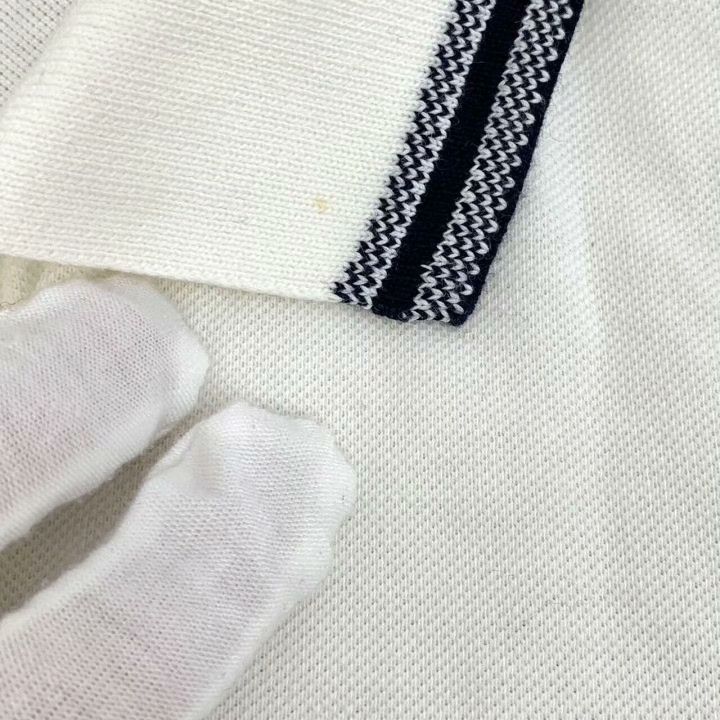 Dior Dior White Logo Cotton Polo T-Shirt Size XS / US 0-2 / IT 36-38 - 9 Thumbnail