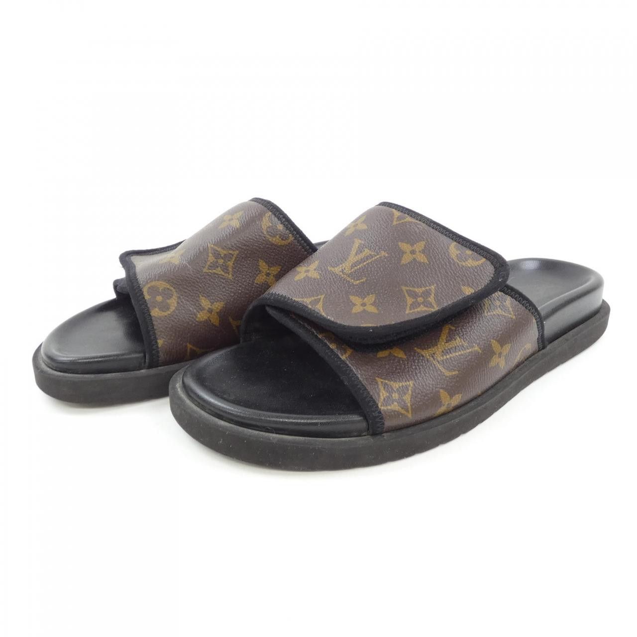 Louis Vuitton Louis Vuitton Louis Vuitton Miami Line Mules Sandals Leather Shoes DUTY FREE for USA Size ONE SIZE - 3 Thumbnail