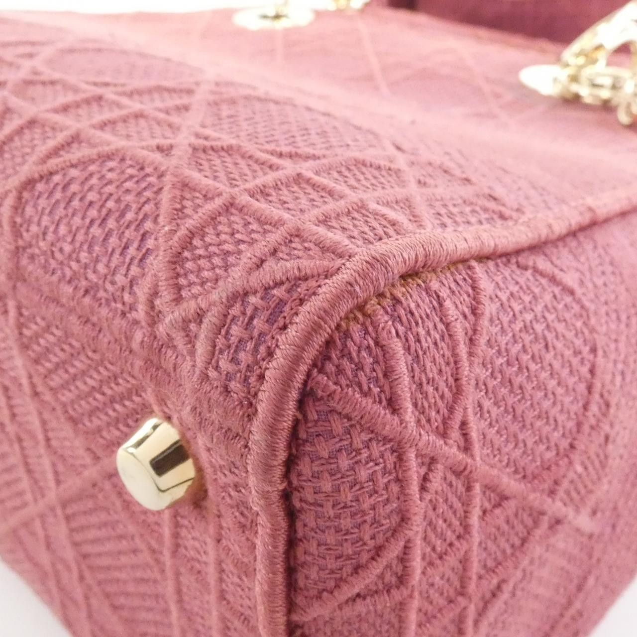 Dior Dior Christian Dior Lady D-Light Canvas Bag Textile Handbag M0565OREY DUTY FREE for USA Size ONE SIZE - 3 Thumbnail