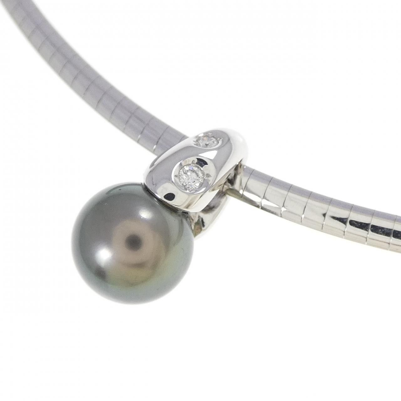 Mikimoto Mikimoto Mikimoto Au750 White Gold Black South Sea Pearl Necklace Precious Metal Necklace DUTY FREE for USA Size ONE SIZE - 3 Thumbnail