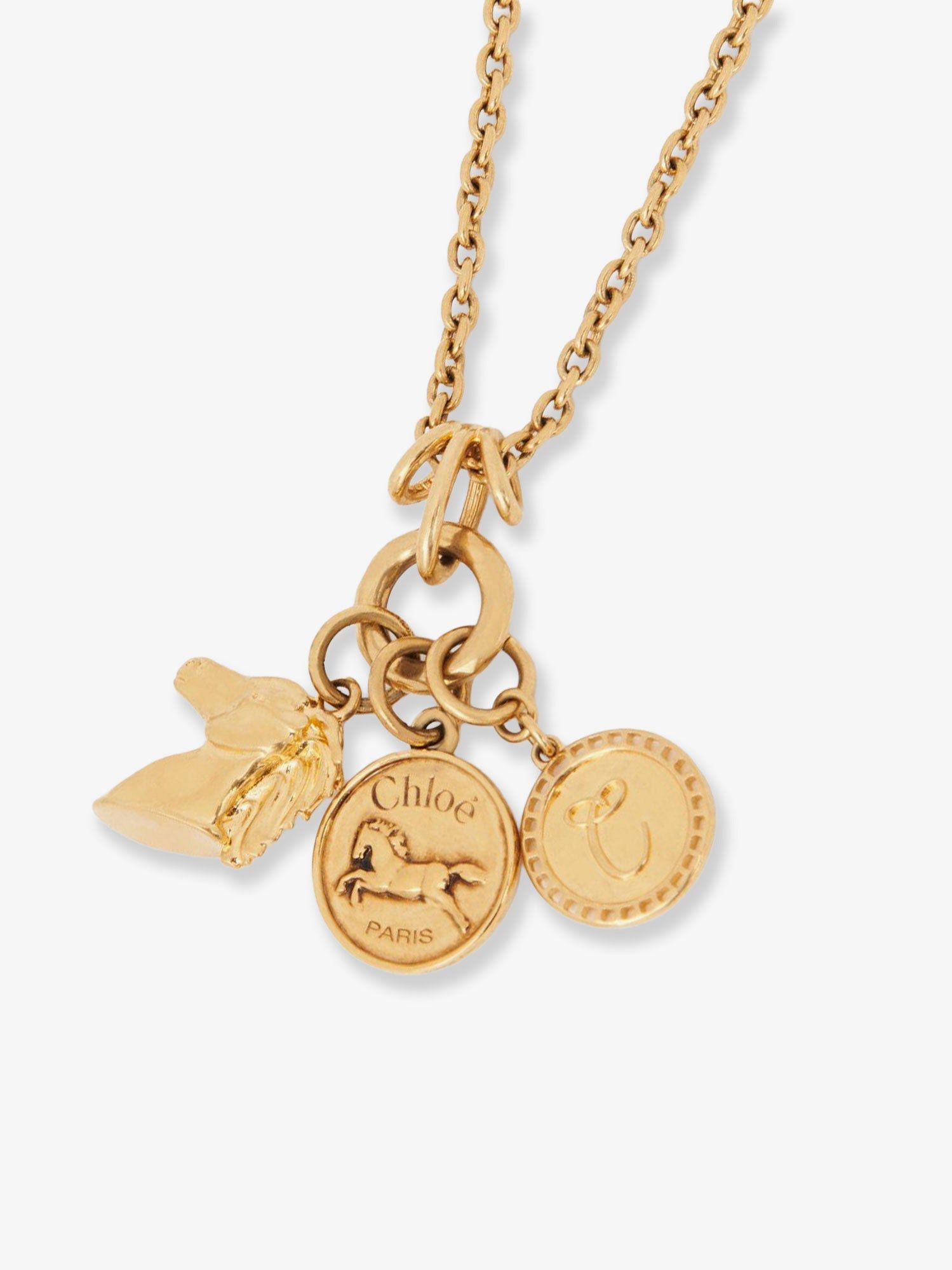Chloe Brass Necklace With Charms Size ONE SIZE - 2 Thumbnail