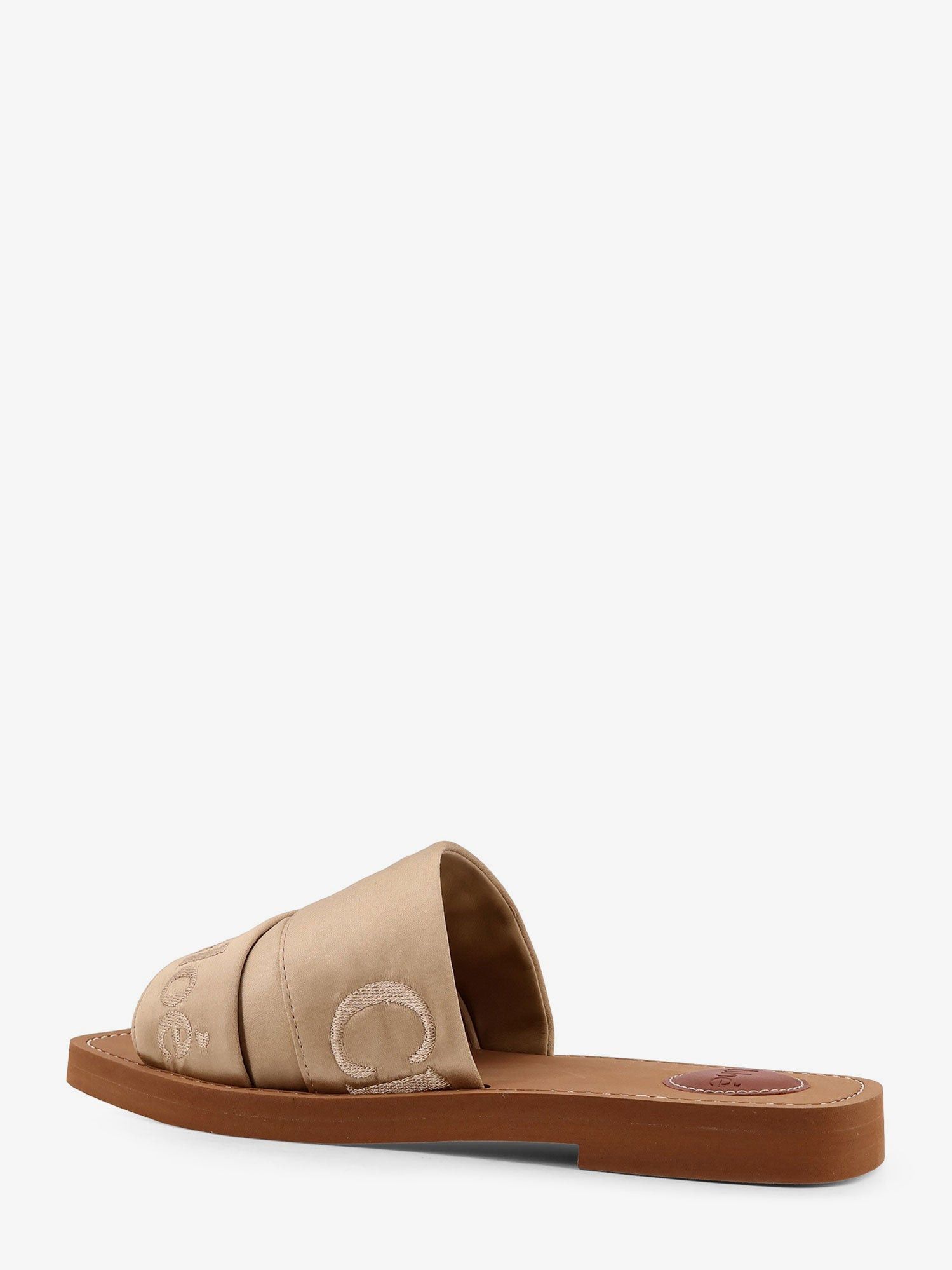 Chloe Woody Satin Sandals With Embroidered Logo Size US 6 / IT 36 - 3 Thumbnail