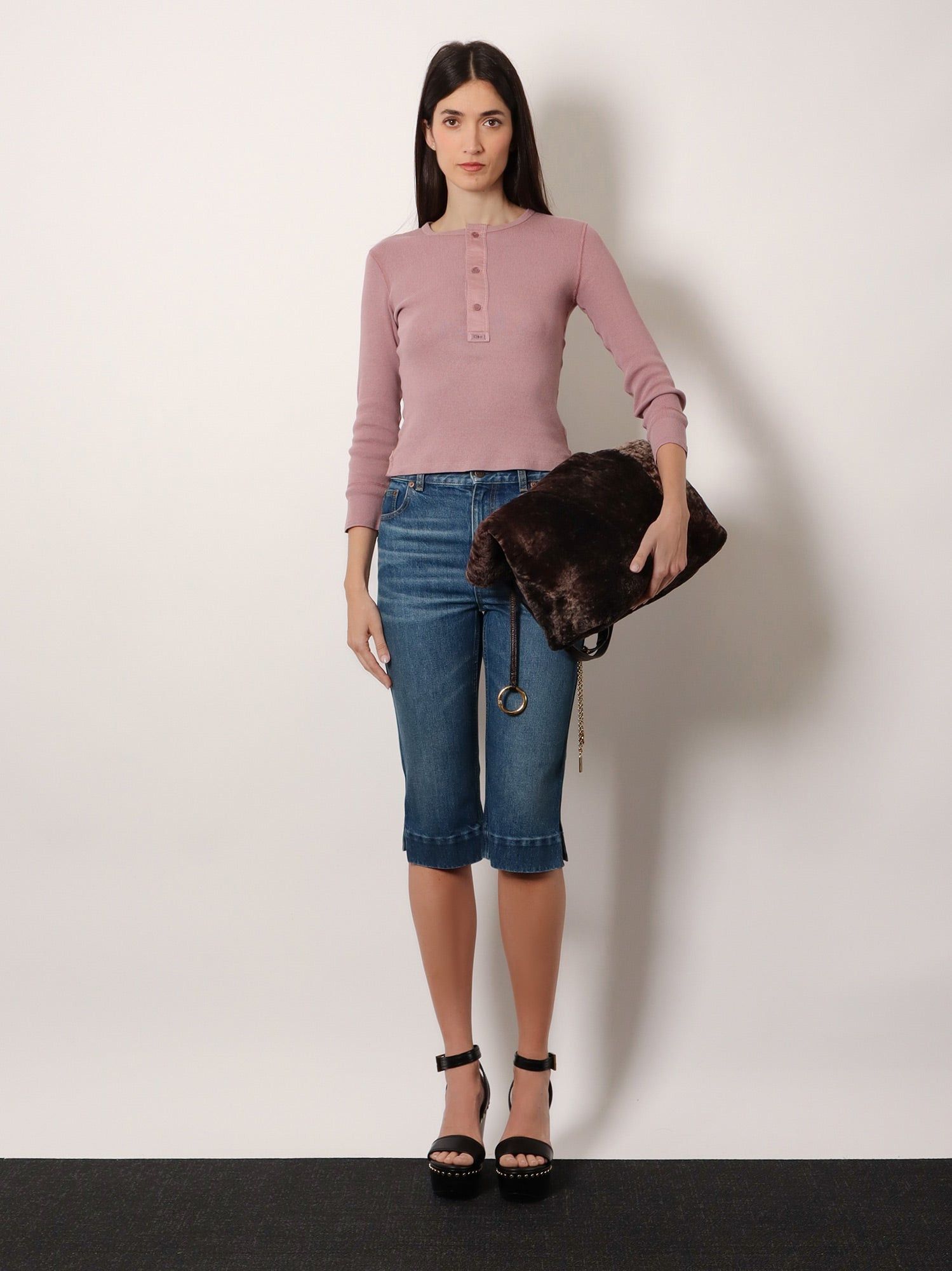 Chloe Blue Denim Capri Jeans Size 27" / US 4 / IT 40 - 4 Thumbnail