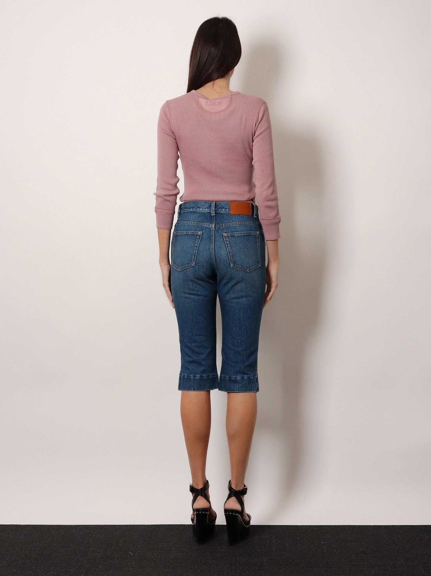 Chloe Blue Denim Capri Jeans Size 27" / US 4 / IT 40 - 5 Thumbnail