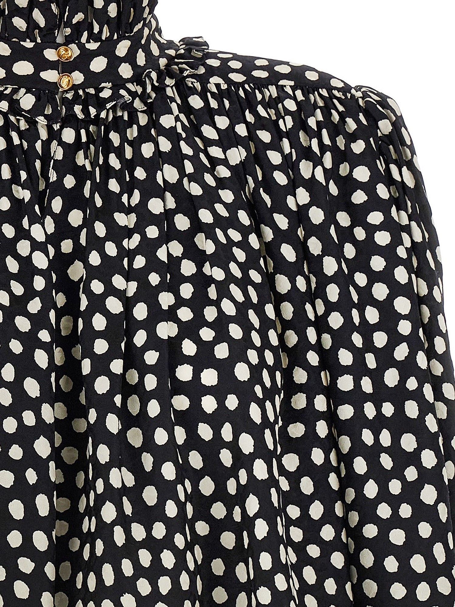 Chloe Polka-Dots Silk Shirt Size M / US 6-8 / IT 42-44 - 3 Thumbnail