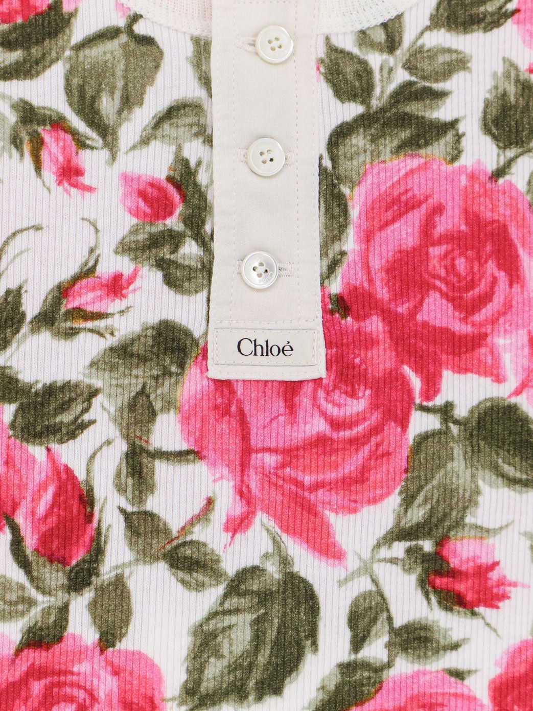 Chloe Cotton Henley Tank Top With All-Over Floral Pattern Size XS / US 0-2 / IT 36-38 - 3 Thumbnail