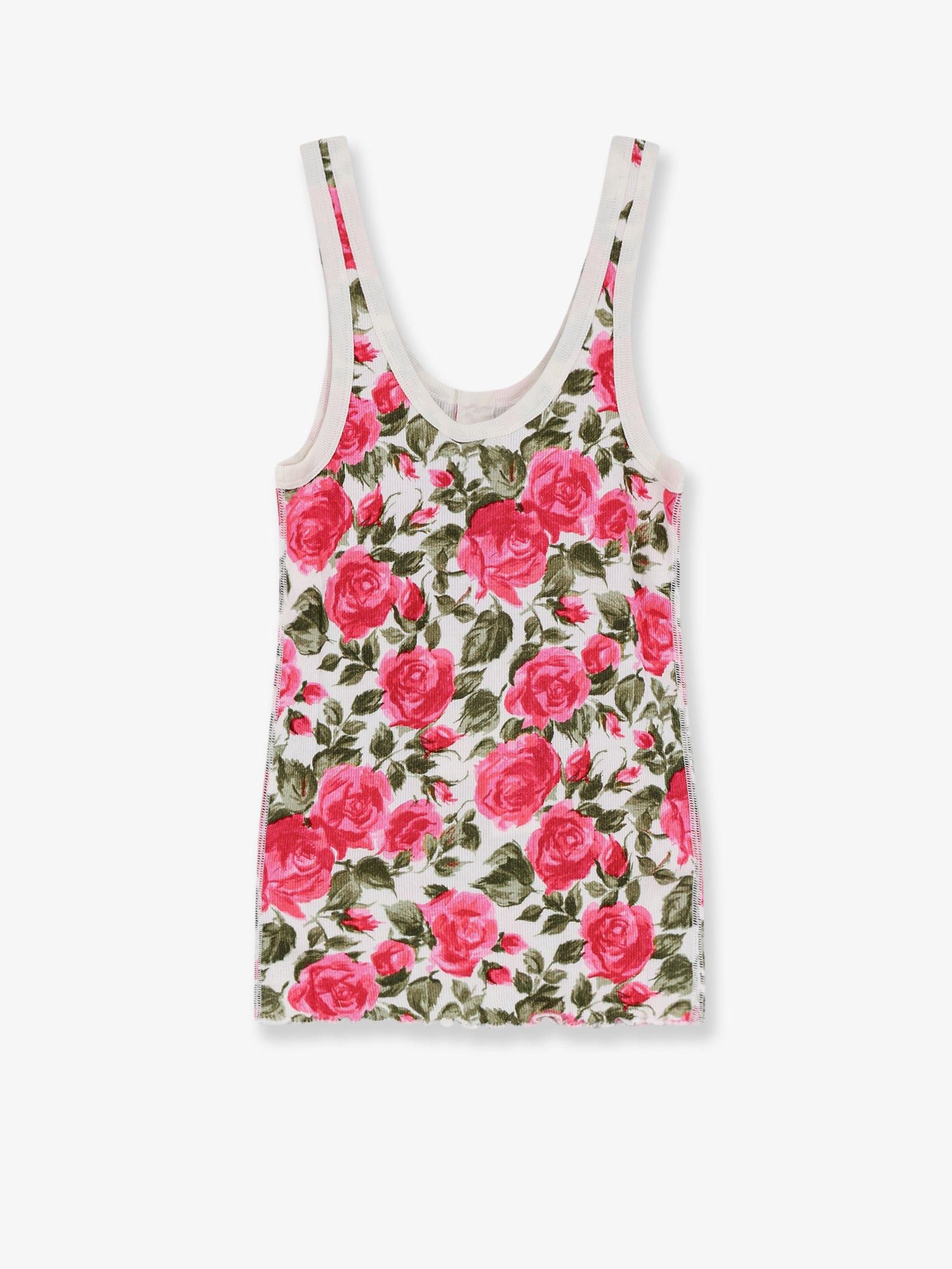 Chloe Cotton Henley Tank Top With All-Over Floral Pattern Size XS / US 0-2 / IT 36-38 - 2 Thumbnail
