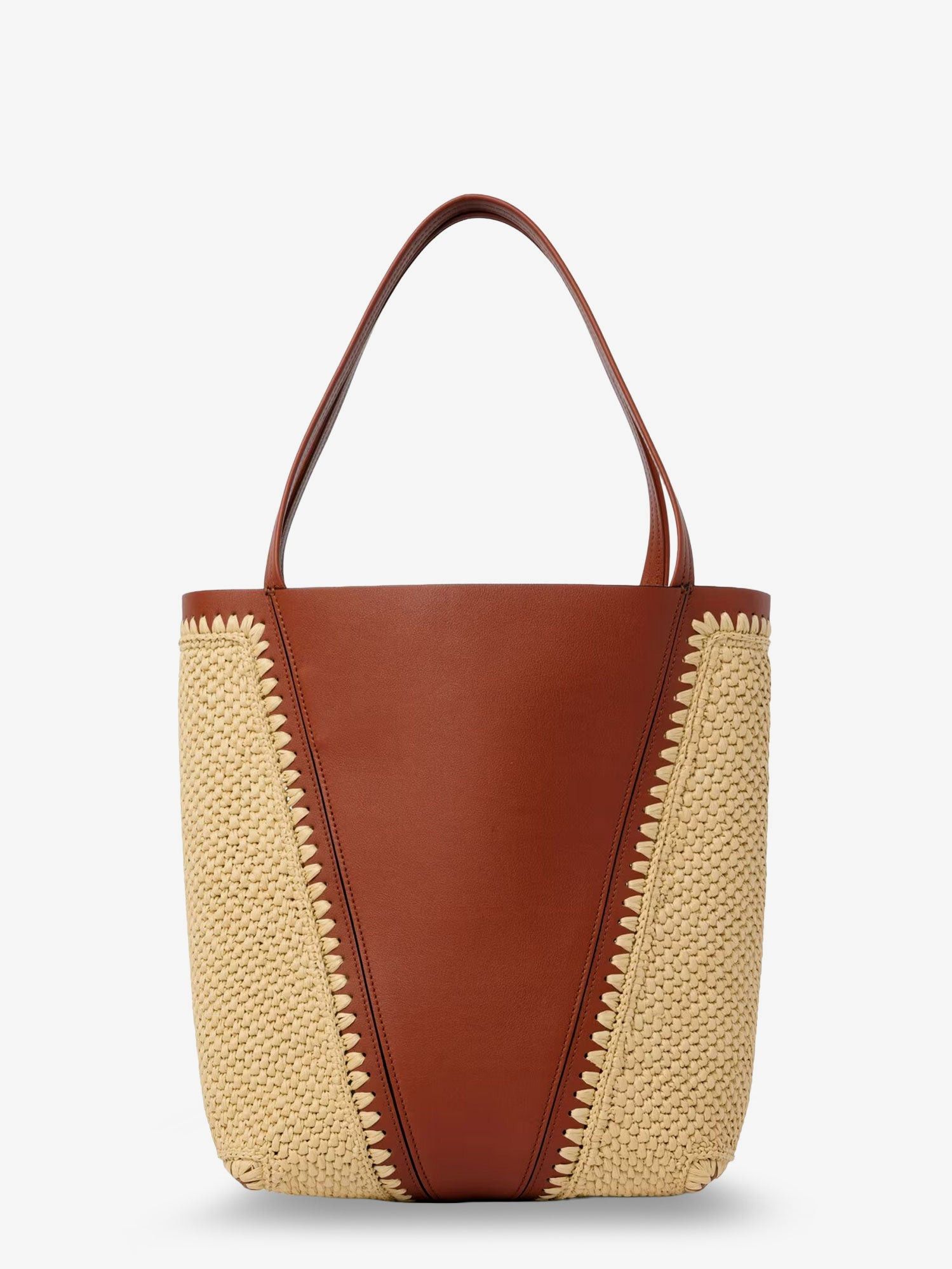 Chloe Chloe Spin Leather And Raffia Shoulder Bag Size ONE SIZE - 2 Thumbnail