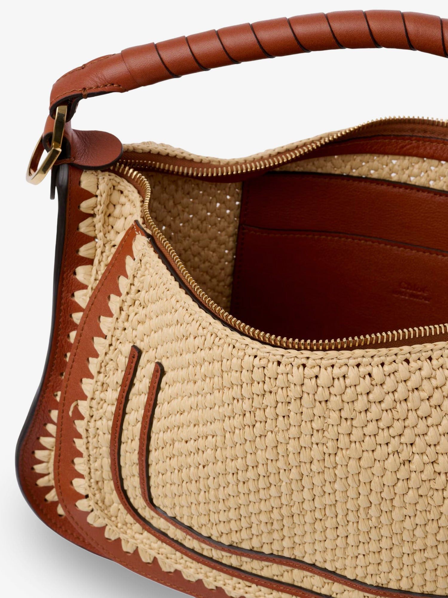 Chloe Marcie Raffia Shoulder Bag Size ONE SIZE - 4 Thumbnail