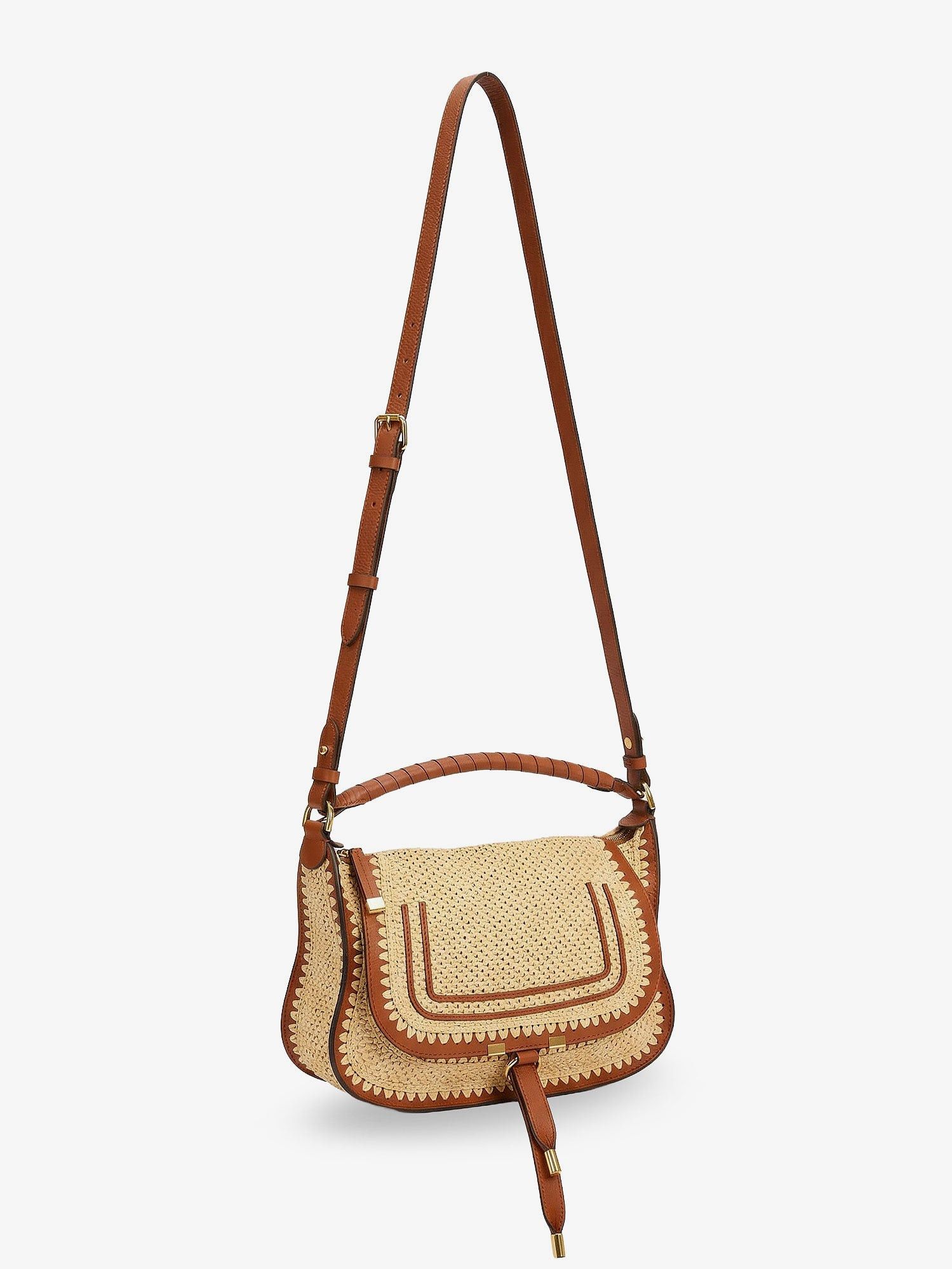Chloe Marcie Raffia Shoulder Bag Size ONE SIZE - 3 Thumbnail