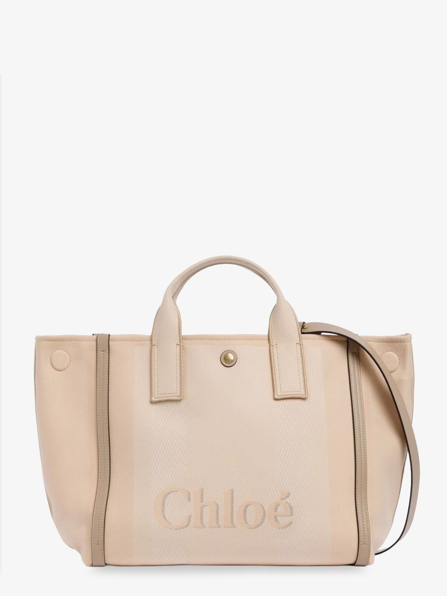 Chloe Chloe Carry Striped Jacquard Fabric Crossbody Bag With Oversized Logo On The Front Size ONE SIZE - 2 Thumbnail