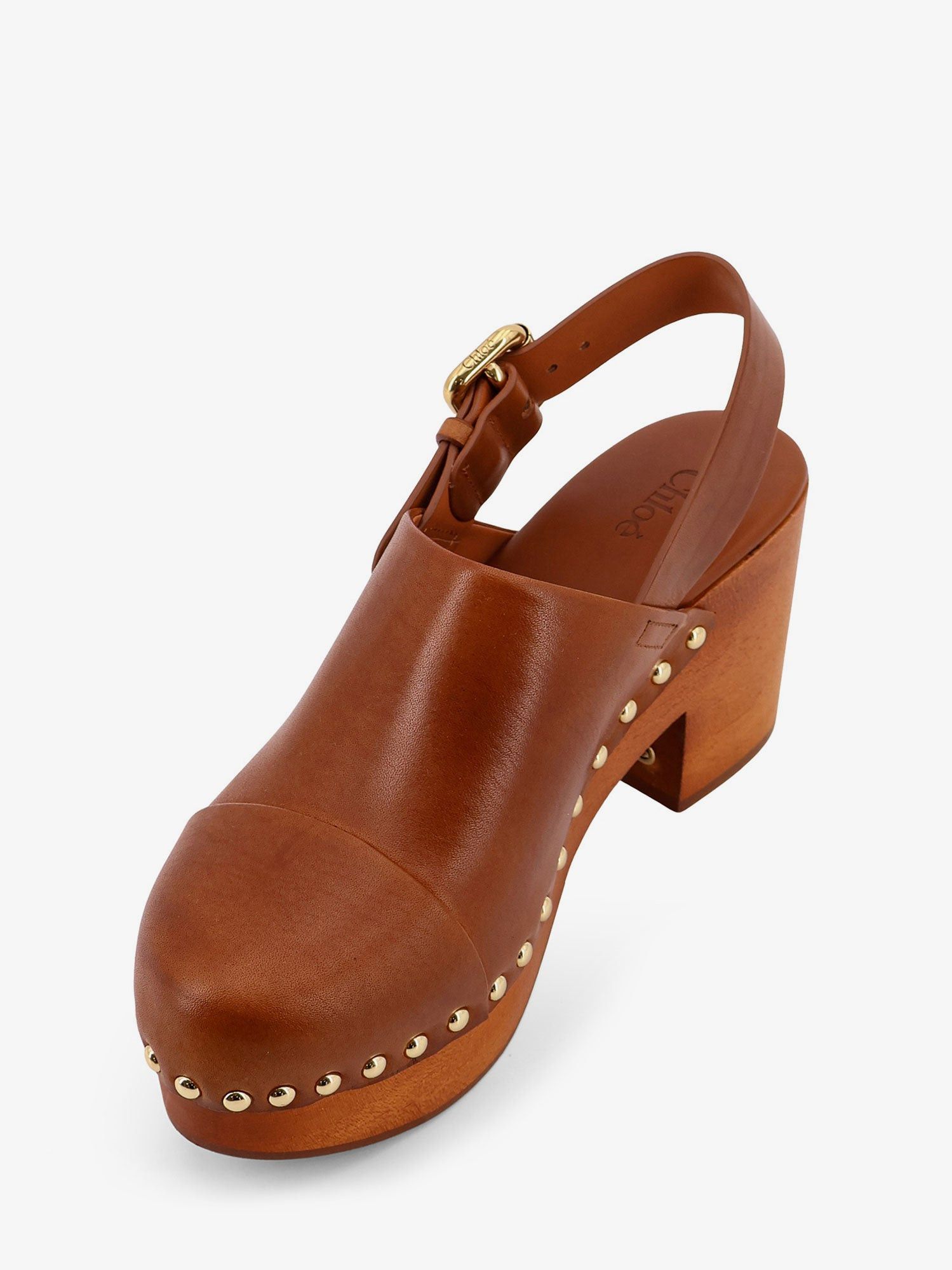Chloe Leather And Wood Jeanette Sabot Size US 7 / IT 37 - 4 Thumbnail