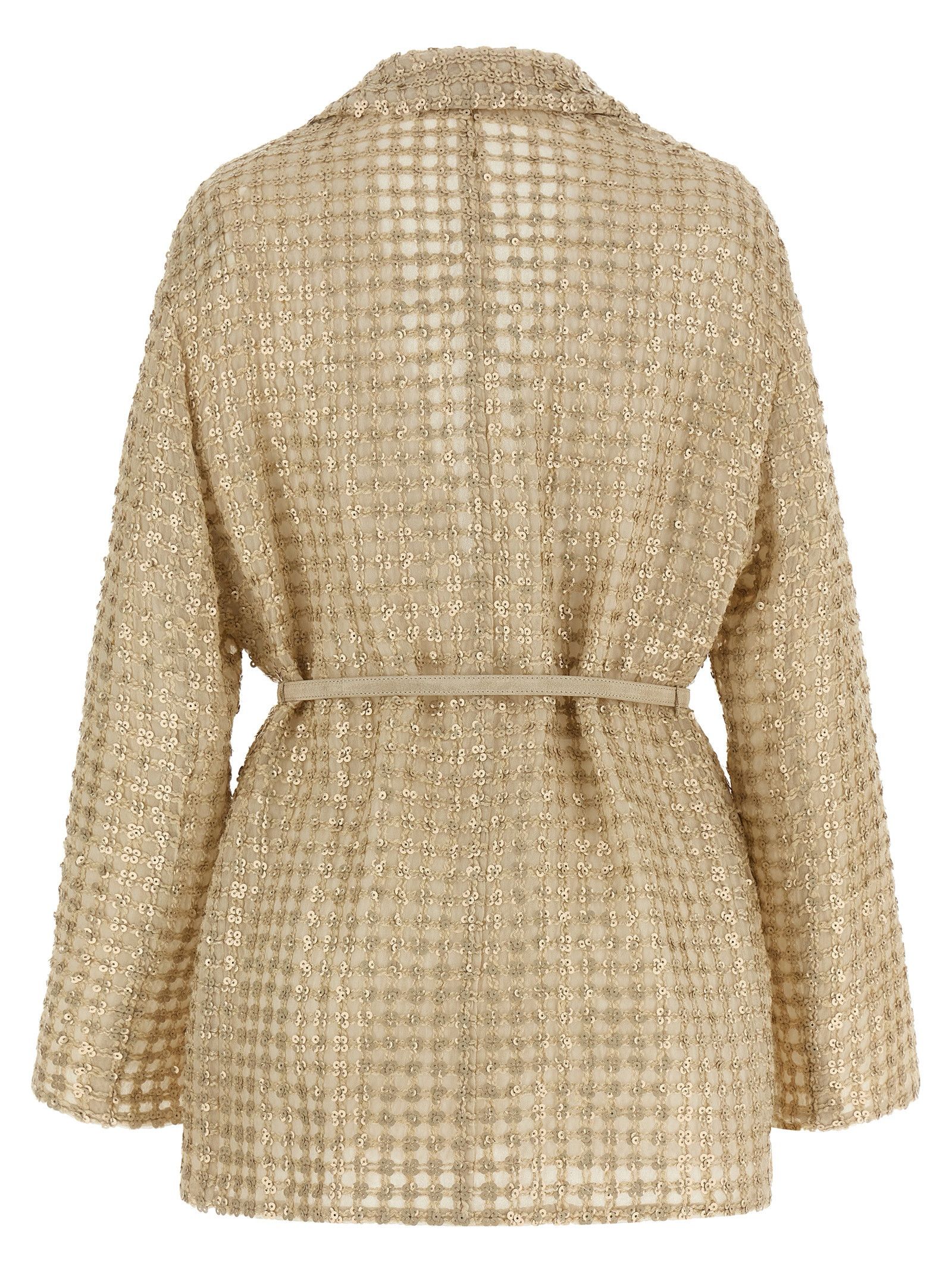 Brunello Cucinelli 'Dazzling Net Embroidery' Organza Blazer Size S / US 4 / IT 40 - 2 Thumbnail