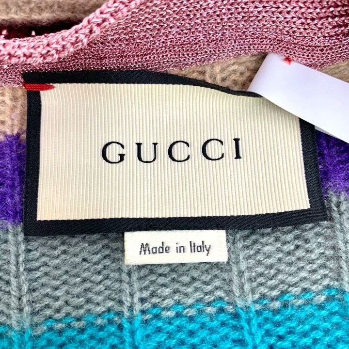 Gucci Gucci Striped V-Neck Knit Cardigan Size S / US 4 / IT 40 - 7 Thumbnail