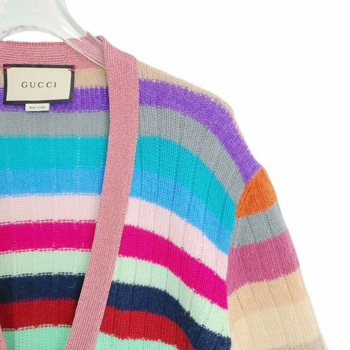 Gucci Gucci Striped V-Neck Knit Cardigan Size S / US 4 / IT 40 - 3 Thumbnail