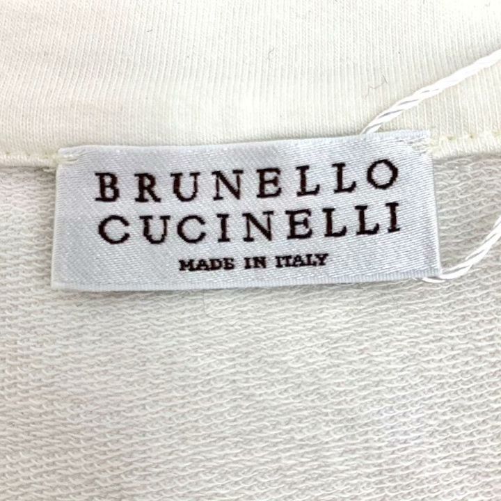 Brunello Cucinelli Brunello Cucinelli White Beaded V-Neck Sweater Size XS / US 0-2 / IT 36-38 - 5 Thumbnail