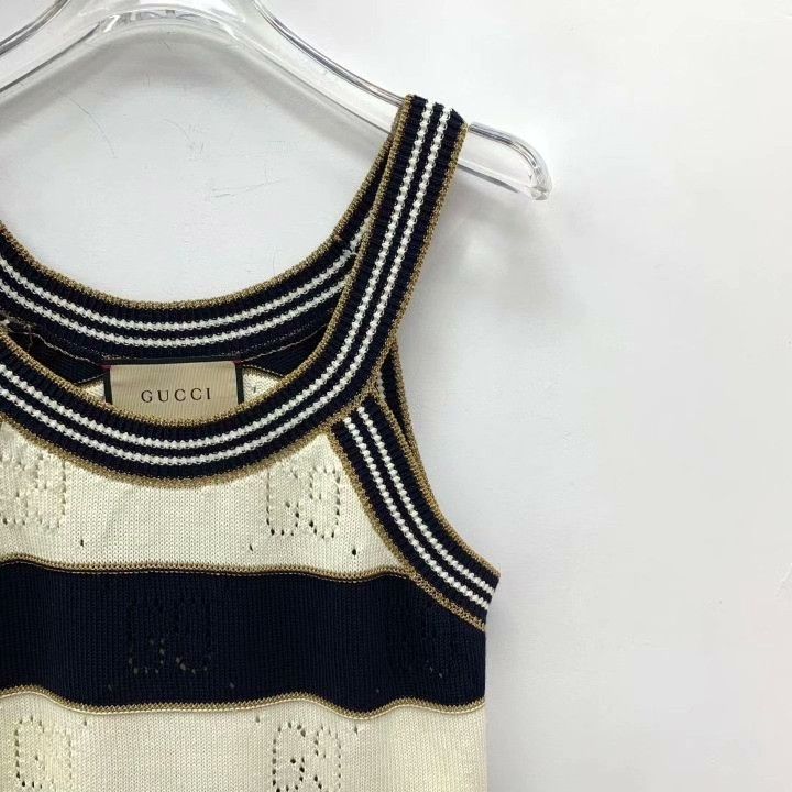 Gucci Gucci Striped Double G Hollow-Out Cotton Camisole Size XS / US 0-2 / IT 36-38 - 3 Thumbnail