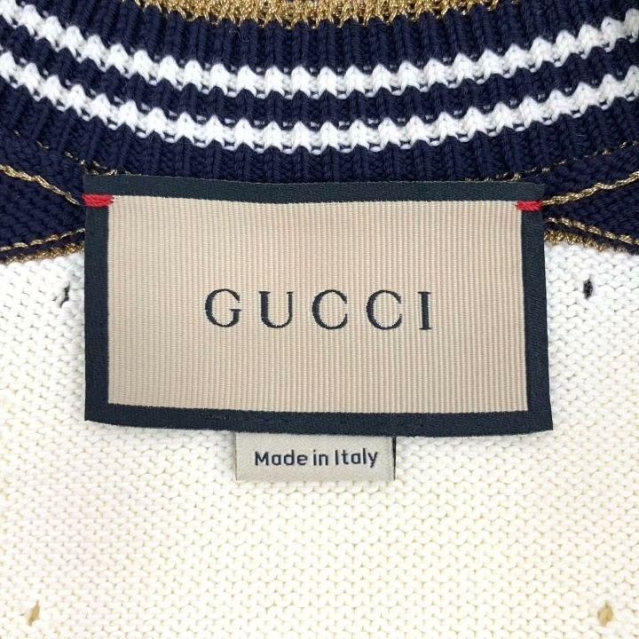 Gucci Gucci Striped Double G Hollow-Out Cotton Camisole Size XS / US 0-2 / IT 36-38 - 5 Thumbnail