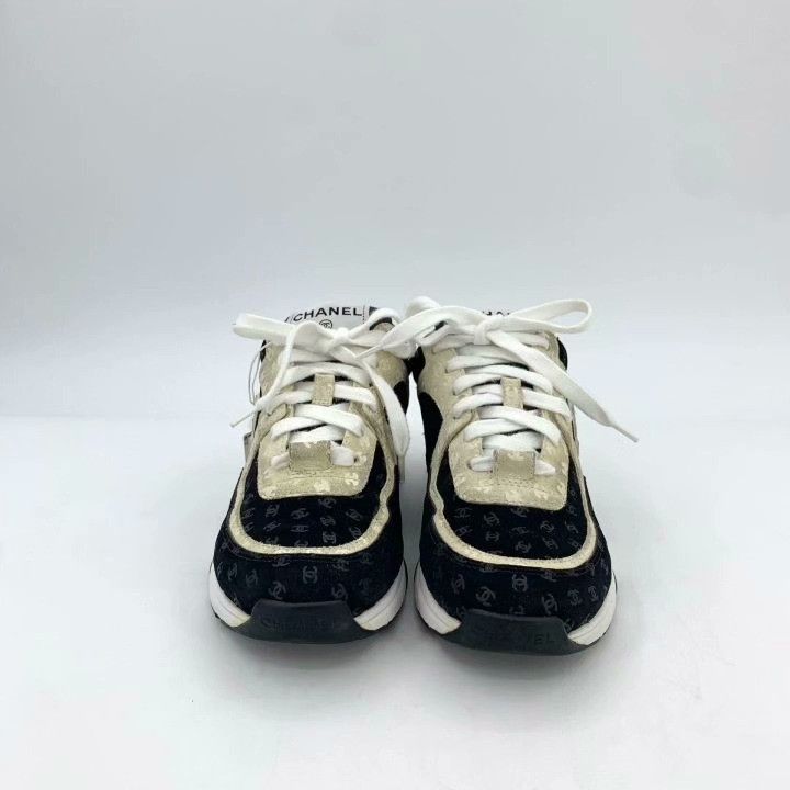 Chanel Chanel Logo Print Lace-Up Casual Sneakers Size US 4 / IT 34 - 3 Thumbnail