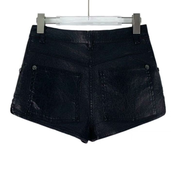Chanel Chanel Black Coated Cotton Casual Shorts Size 36" / US 14 / IT 50 - 2 Thumbnail