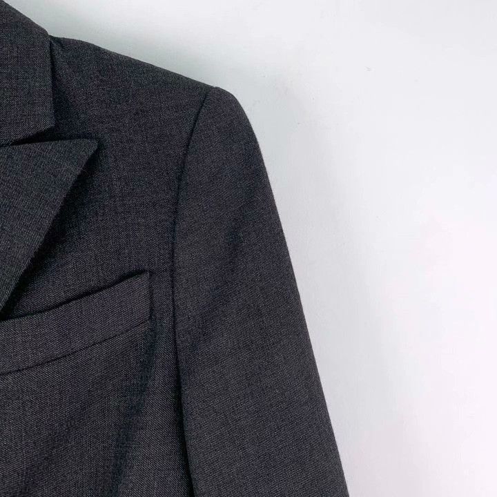 Brunello Cucinelli Brunello Cucinelli Black Wool Lapel Blazer Size S / US 4 / IT 40 - 3 Thumbnail