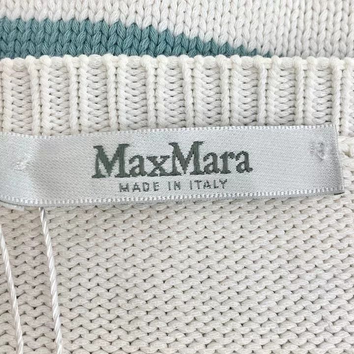 Max Mara Maxmara Striped Logo Embroidery Cotton Sweater Size M / US 6-8 / IT 42-44 - 6 Thumbnail