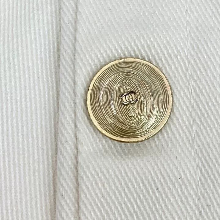 Chanel Chanel White Button Cotton Casual Jeans Size 38" / US 16 / IT 52 - 5 Thumbnail