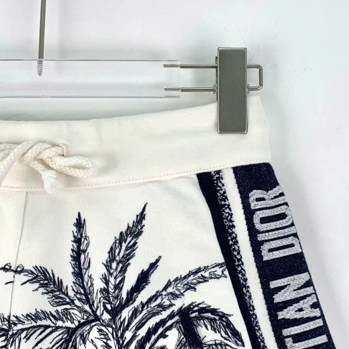 Dior Dior White Jungle Print Cotton Shorts Size 22" - 3 Thumbnail