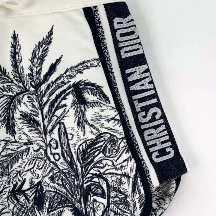 Dior Dior White Jungle Print Cotton Shorts Size 22" - 4 Thumbnail