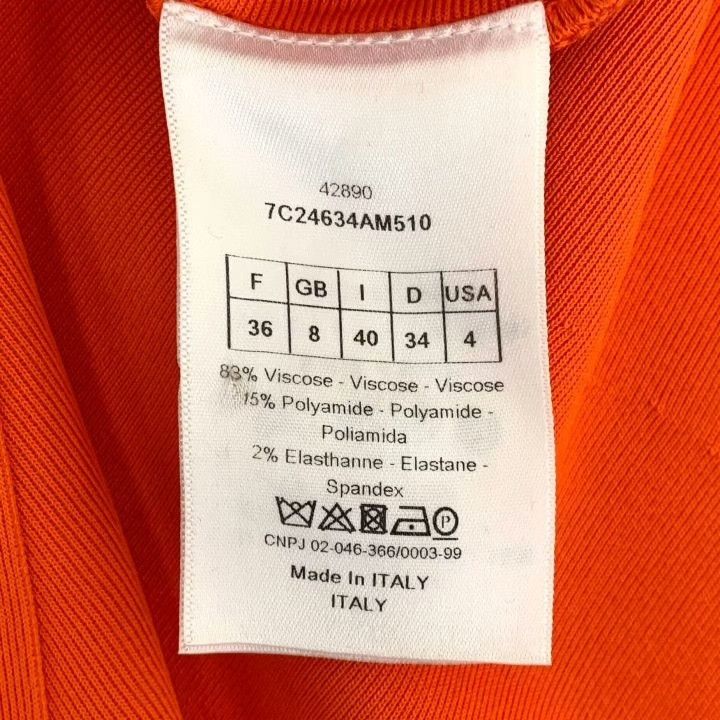 Dior Dior Orange Tie Design Crew Neck Dress Size XS / US 0-2 / IT 36-38 - 7 Thumbnail