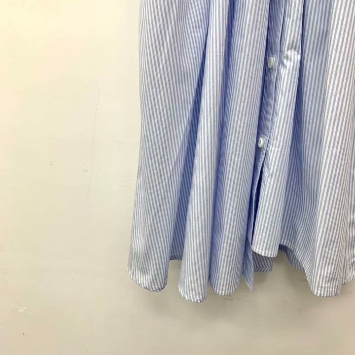 Prada Prada Blue White Stripe Logo Shirt Dress Size S / US 4 / IT 40 - 5 Thumbnail