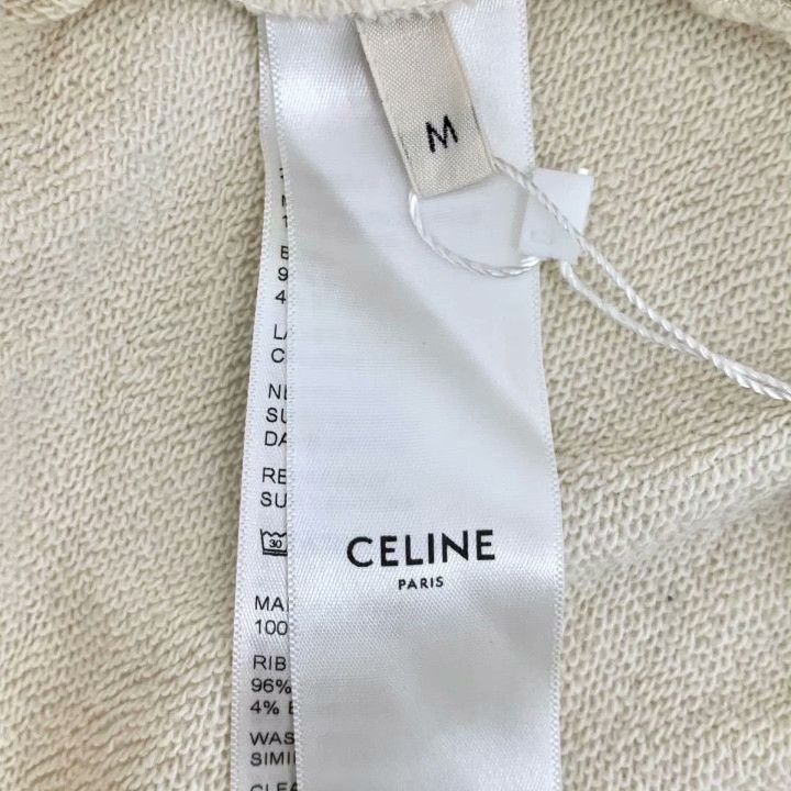 Celine Celine Logo Embroidered Cotton Hooded Sweatshirt Size M / US 6-8 / IT 42-44 - 6 Thumbnail