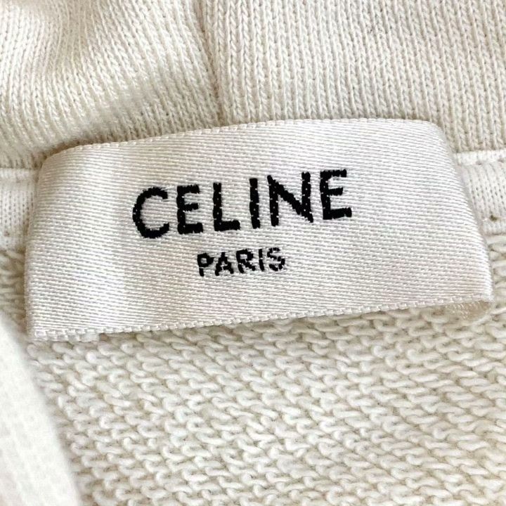Celine Celine Logo Embroidered Cotton Hooded Sweatshirt Size M / US 6-8 / IT 42-44 - 5 Thumbnail