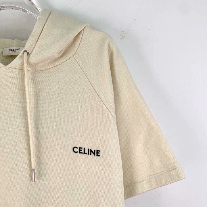 Celine Celine Logo Embroidered Cotton Hooded Sweatshirt Size M / US 6-8 / IT 42-44 - 3 Thumbnail