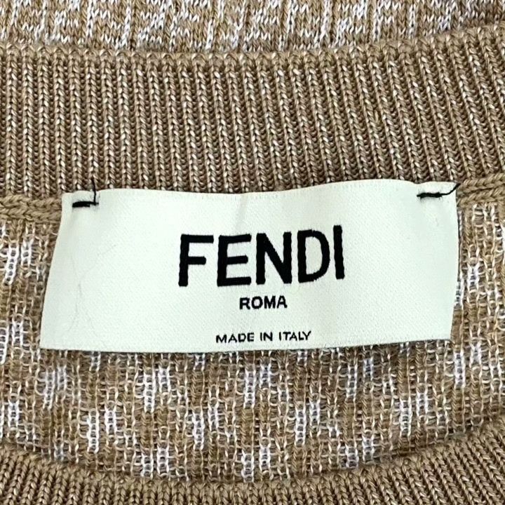 Fendi Fendi 24 Logo Intarsia Wool Knit Short-Sleeve Size S / US 4 / IT 40 - 6 Thumbnail
